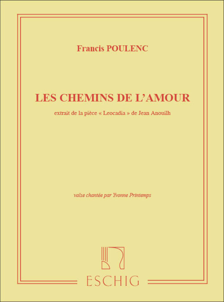 Francis Poulenc: Les Chemins De L'Amour: Gesang mit Klavier