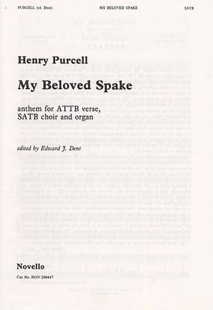 Henry Purcell: My Beloved Spake: Gemischter Chor mit Begleitung
