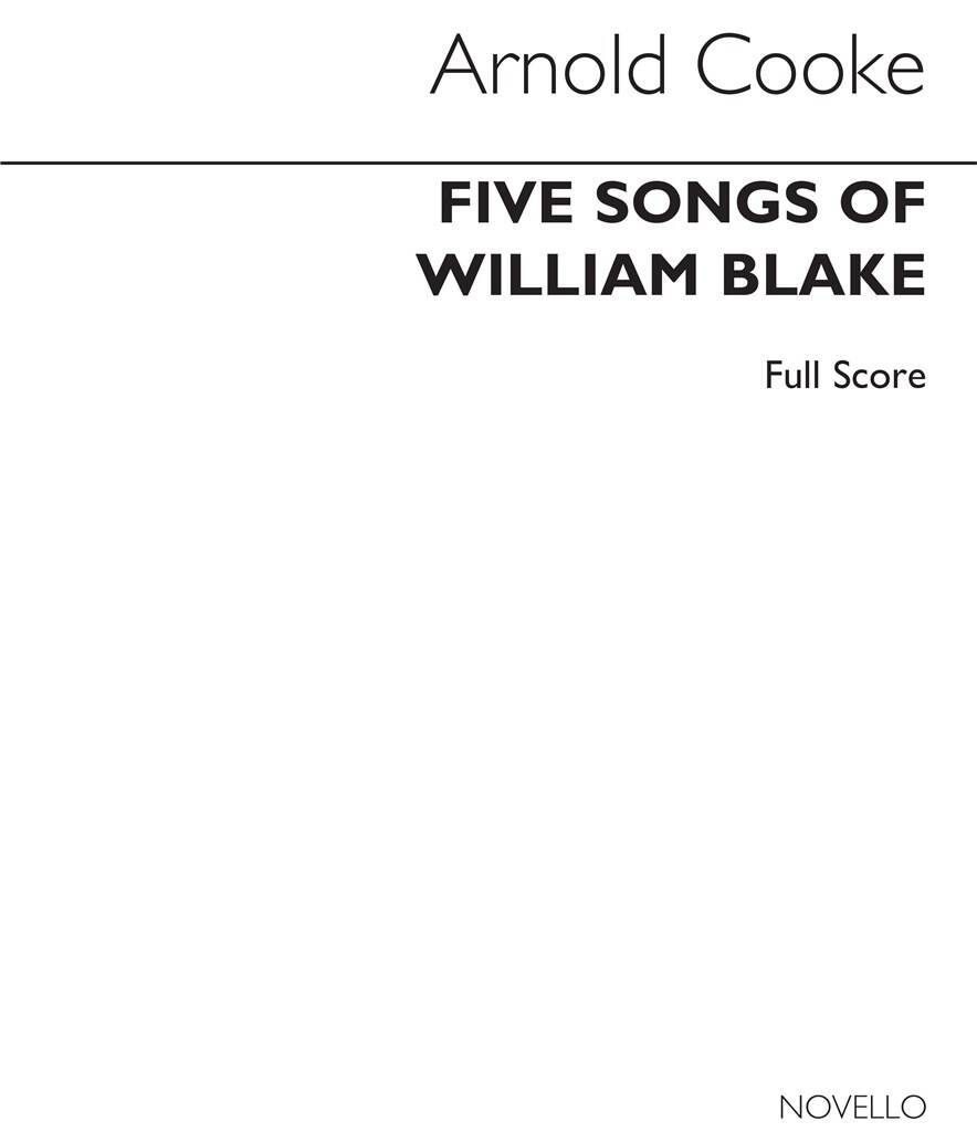 Arnold Cooke: 5 Songs Of William Blake Score: Gesang mit sonstiger Begleitung