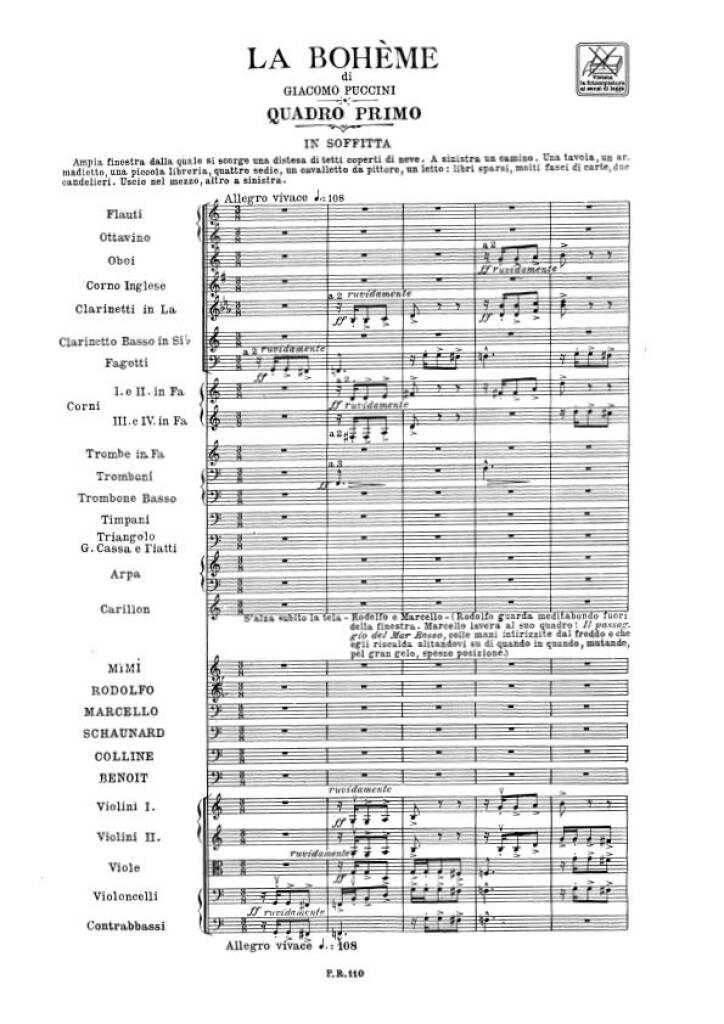 Giacomo Puccini: La Bohème: Orchester mit Gesang