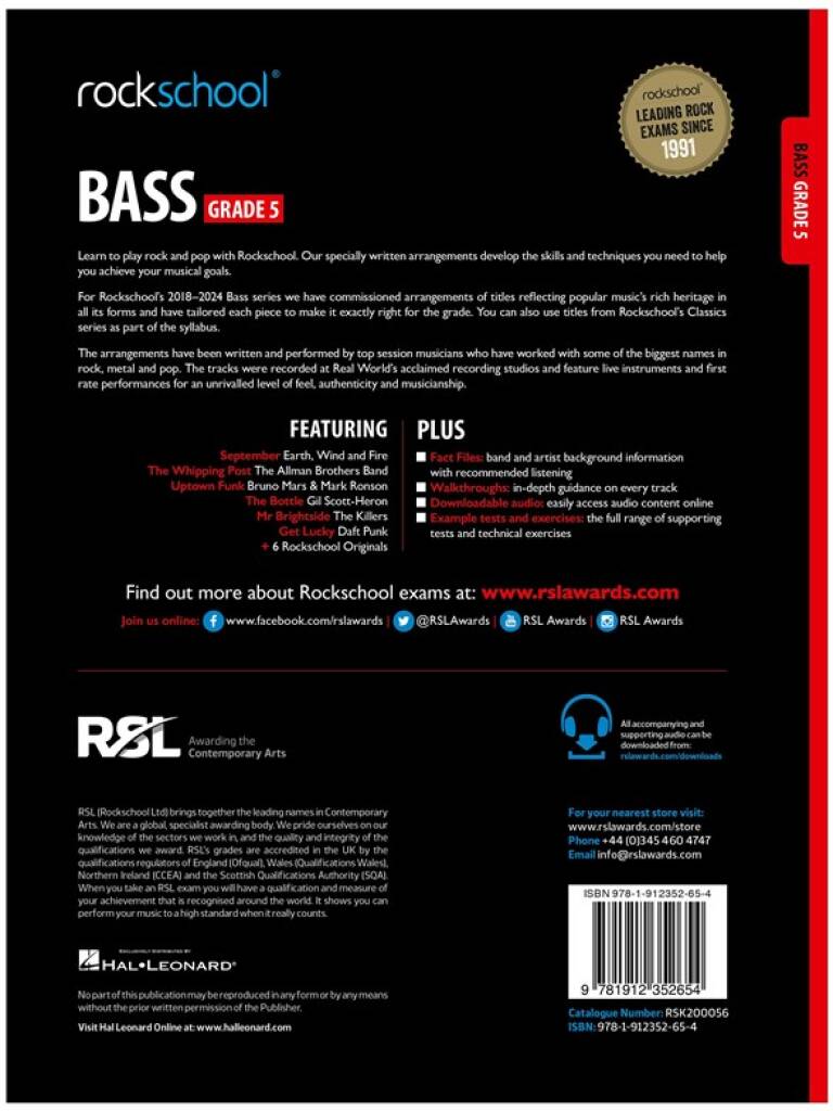 Rockschool Bass Grade 5 (2018)