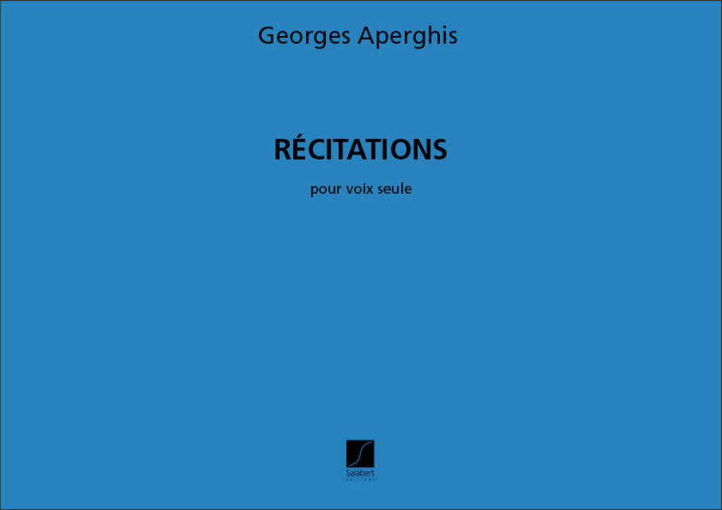 Georges Aperghis: Recitations: Gemischter Chor A cappella