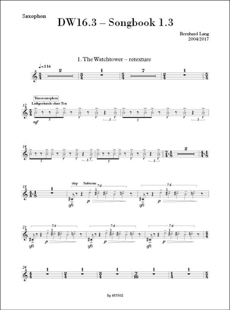 DW 16.3 Songbook I: Sonstige Ensembles