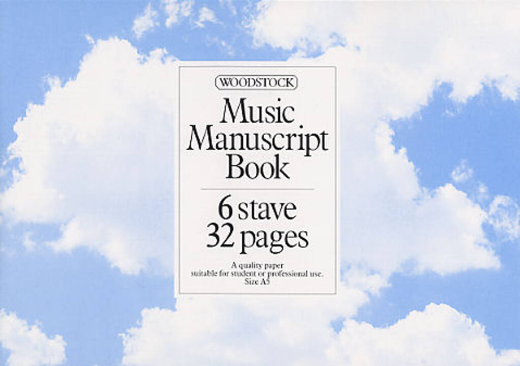 Music Manuscript Book: 6 Stave 32 Pages Stitched: Notenpapier