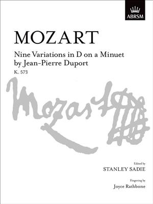 Wolfgang Amadeus Mozart: Nine Variations in D on a Minuet by J-P Duport: Klavier Solo