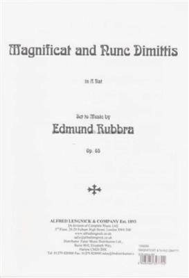 Edmund Rubbra: Magnificat and nunc dimittis Opus 65: Gemischter Chor mit Begleitung