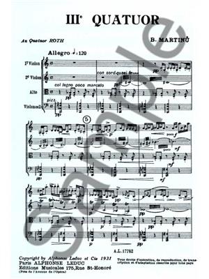 Bohuslav Martinu: Quartet No.3, H183: Streichquartett