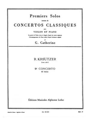 Rodolphe Kreutzer: Premiers Solos Concertos Classiques - 9e concerto: Violine mit Begleitung