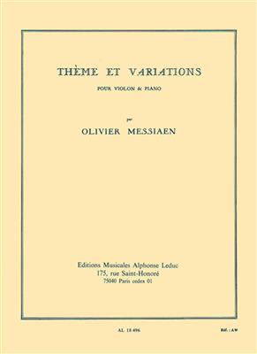 Olivier Messiaen: Theme et Variations pour violon et piano: Violine mit Begleitung