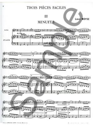 Louis Moyse: 3 Pièces Faciles No. 3: Menuets: Flöte mit Begleitung