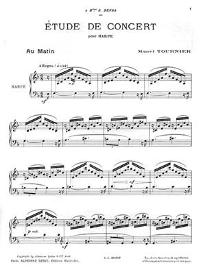 Au Matin, étude de concert pour harpe