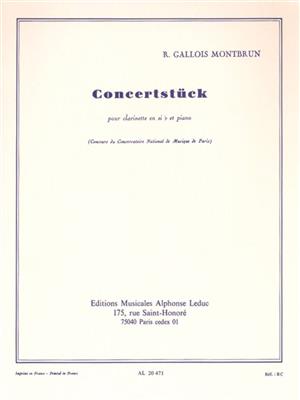 Raymond Gallois Montbrun: Concertstück For Clarinet And Piano: Klarinette mit Begleitung