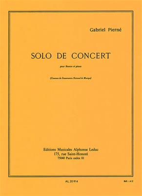 Gabriel Pierné: Solo de concert Opus 35: Fagott mit Begleitung