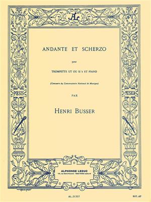 Henri Büsser: Andante et Scherzo, Op. 44 pour trompette et piano: Trompete mit Begleitung