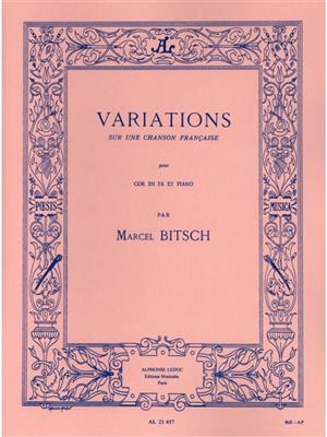 Marcel Bitsch: Variations sur un Chanson française: Horn mit Begleitung