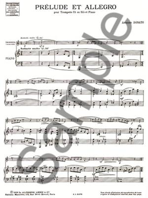 Anthony Donato: Prélude Et Allegro (Trumpet): Trompete mit Begleitung