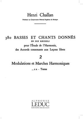 Henri Challan: 380 Basses et Chants Donnés Vol. 2A: Gesang Solo