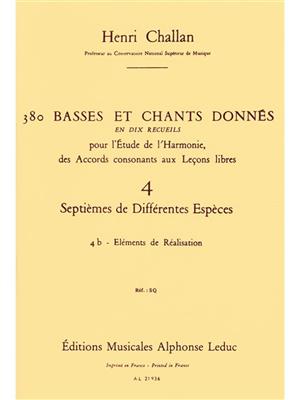 Henri Challan: 380 Basses et Chants Donnés Vol. 4B: Gesang Solo