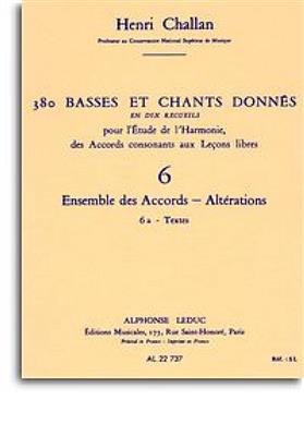Henri Challan: 380 Basses et Chants Donnés Vol. 6A: Gesang Solo