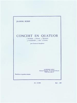 Jeanine Rueff: Concert En Quatuor: Saxophon Ensemble