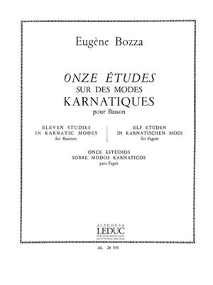 Eugène Bozza: 11 Etudes sur des Môdes karnatiques: Fagott Solo
