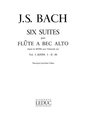 Johann Sebastian Bach: 6 Suites Vol.1 No.1-3 Flute a bec Alto : Flöte mit Begleitung