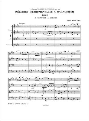 Henri Challan: Melodies Instrumentales a Harmoniser Vol. 02: Streichquartett