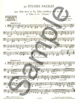 Gilbert Rys: Gilbert Rys: 50 Etudes faciles: Tuba Solo