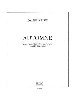 Hermann Josef Kaiser: Automne for Flute or Recorder Solo: Gemischtes Holzbläser Duett