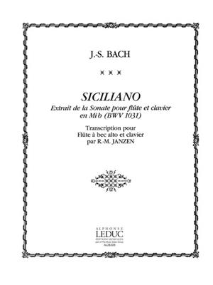Johann Sebastian Bach: Sicilienne: Blockflöte