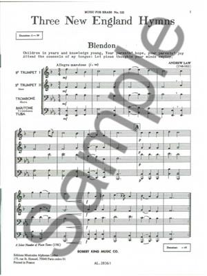3 New England Hymns: Blechbläser Ensemble