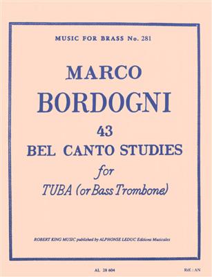 Marco Bordogni: 43 Bel Canto Studies ( Tuba/Bass Trombone ): Posaune Solo