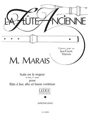 Marin Marais: Suite In F Major Treble Recorder & BC: Altblockflöte