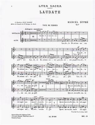 Marcel Dupré: Laudate Dominum Op. 9 No.4 (SA): Gesang Duett