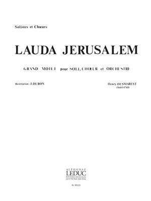 Henri Desmarets: Lauda Jerusalem pour soli, ch?ur et orchestre: Gesang Solo
