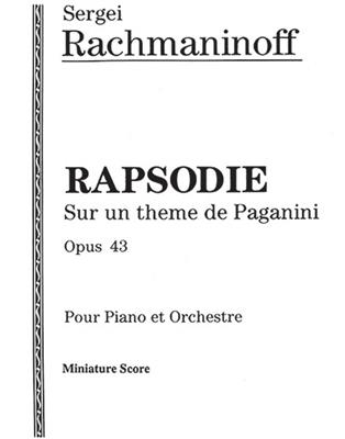 Sergei Rachmaninov: Rhapsodie Sur Un Theme De Paganini Opus 43: Orchester