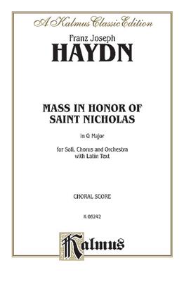 Franz Joseph Haydn: St Nicholas Mass SATB: Gemischter Chor mit Begleitung