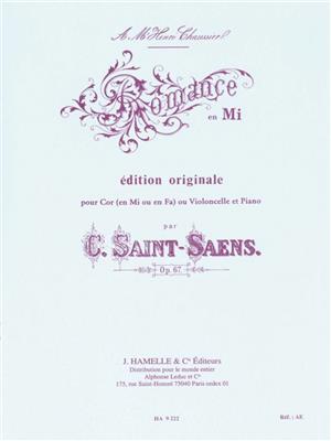 Camille Saint-Saëns: Romance Op.67 In E: Horn mit Begleitung