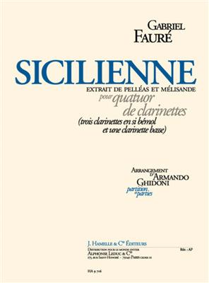 Gabriel Fauré: Sicilienne Op.78: Klarinette Ensemble