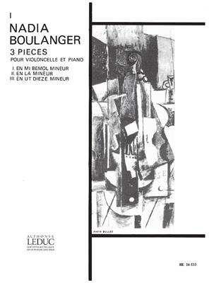 Nadia Boulanger: 3 Pièces No.1 In E Flat Minor: Cello mit Begleitung