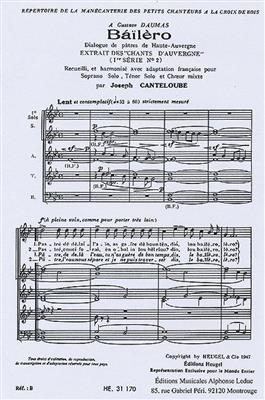 Joseph Canteloube: Auvergne Songs - Series 1, No.2: Gemischter Chor mit Begleitung