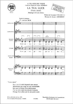 Jacques Grimbert: A Plusieurs Voix PJ 483: Gemischter Chor mit Klavier/Orgel