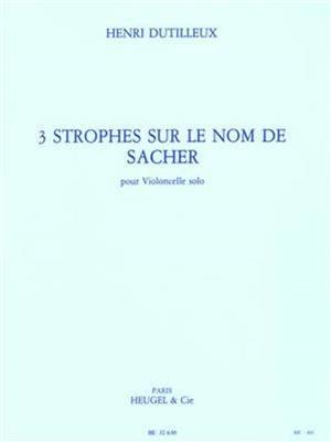 Henri Dutilleux: Trois Strophes Sur Le Nom De Sacher: Cello Solo