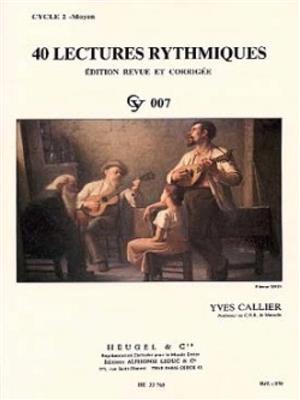 Yves Callier: 40 Lectures rythmiques: Sonstoge Variationen