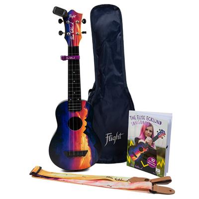 Flight: Elise Ecklund Travel Uke Bundle - Sunset