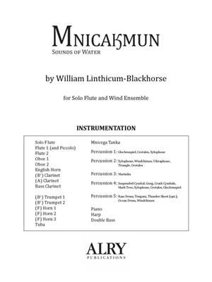 William Linthicum-Blackhorse: Mnicakmun for Solo Flute and Wind Ensemble: Bläserensemble