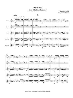 Antonio Vivaldi: Autumn from the Four Seasons: (Arr. Gudrun Hinze): Flöte Ensemble
