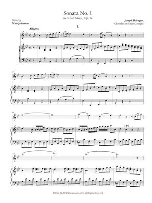Joseph Bologne: Sonata No. 1, Op. 1a: (Arr. Matt Johnston): Flöte mit Begleitung