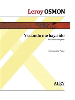 Leroy Osmon: Y cuando me haya ido: Gesang mit Klavier