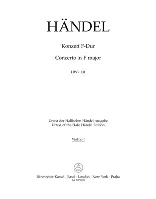 Georg Friedrich Händel: Concerto in F major: Orchester